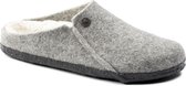 Birkenstock Zermatt Shearling WZ Reg Heren Sloffen - Light Gray - Maat 40