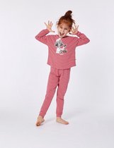 Woody Meisjes-Dames pyjama rood-roze