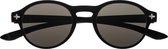 Piu Forty Leesbril met zonneglazen Preassembled sunglasses and reading eyeglasses with soft touch spectacle frames neck arms – col. Black +1.50