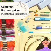 Punch needle starters borduurpakket - Kruissteek  - inclusief handleiding