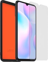 Gemaakt voor Xiaomi, Black shell + gehard glaspakket voor Xiaomi Redmi 9