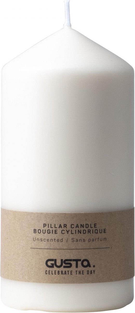 Gusta® Kaars pilaar ø7x14cm ivoor - Dry FLWRS®