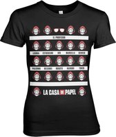 La Casa De Papel Dames Tshirt -2XL- La Casa De Papel Zwart