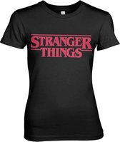 Stranger Things Dames Tshirt -S- Logo Zwart