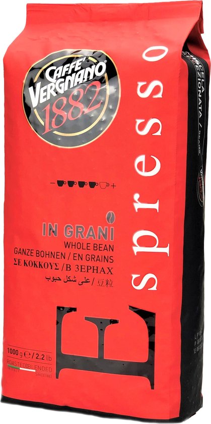 Caffè Vergnano 1882 Espresso Koffiebonen 6 x 1kg kilo