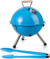 Ronde Tafelbarbecue / Kogelbarbecue Bol - 31cm - Gratis Vleestang - Blauw