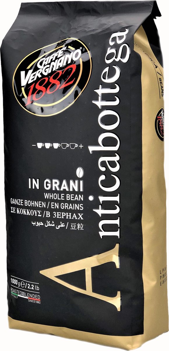Goedkoopste Caffè Vergnano 1882 Antica Bottega koffiebonen 6 x 1kg kilo