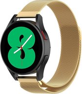 Strap-it Watch 4 & Watch 5 bandje - Samsung Galaxy Watch 4 - 44mm Milanese band - goud - Geschikt voor Samsung Galaxy Watch 5 Pro – 44mm – 40mm & Galaxy Watch 4 40mm, 44mm & Galaxy