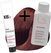 KIS haarverfset - 5RK Licht rood koper bruin  - haarverf & waterstofperoxide