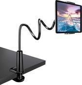 Flexibele ergonomische tablethouder / telefoonhouder -  standaard geschikt voor bureau tafel en bed - universeel - draaibaar - zwart - iPhone / Samsung / iPad