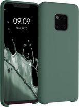 kwmobile telefoonhoesje voor Huawei Mate 20 Pro - Hoesje met siliconen coating - Smartphone case in dennengroen