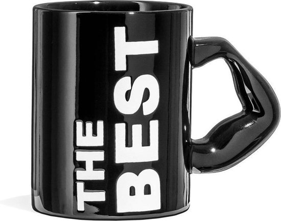 Mok ' The Best ' - spierbal - zwart