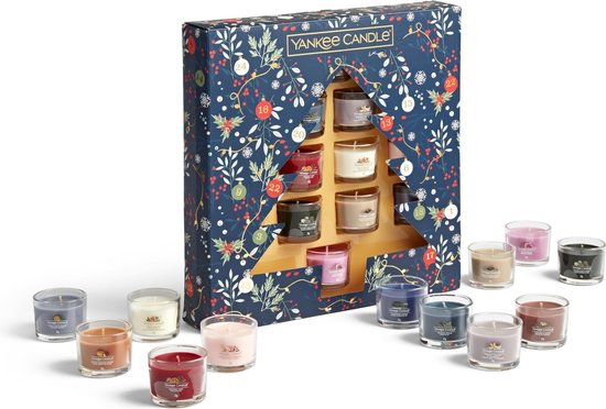 Yankee Candle Coffret cadeau 3 bougies votives parfumées Collection compte à rebours jusqu'à Noël Yankee Candle Coffret cadeau 3 bougies votives parfumées Collection compte à rebours jusqu'à Noël