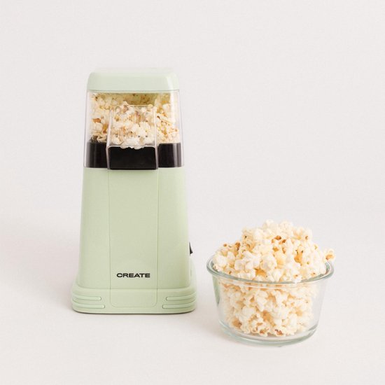 CREATE - Popcornmachine Pastelgroen - Olie- en Vetvrij - Groen -POPCORN MAKER