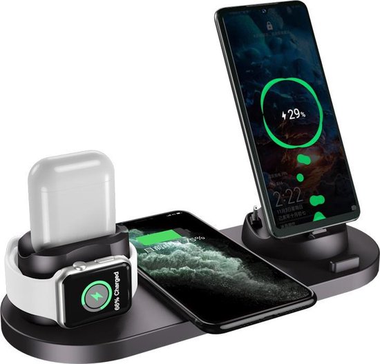 The Life Style Goods - Chargeur sans fil Qi 6 en 1 pour Apple et Android -  Chargeur... | bol.com