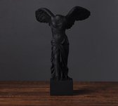 BaykaDecor - Klassieke Standbeeld Godin Nike - Godin Van Overwinning - Kunstgalerie - Woondecoratie - Cadeau - Mat Zwart - 15 cm