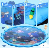 Afunti Strooi en Splash Play Mat 170cm/67" Sprinkler Pad voor kinderen vanaf 6 jaar oud/huisdieren, Zomer Tuin Outdoor Spray Water Speelgoed