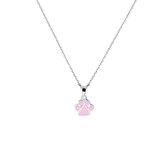 YO&NO -  Ketting - Zilver - Anker -  Hondenpoot - 1,1 mm - 36 + 4 cm - Kinderen - Gerhodineerd - Zilver 925