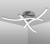 Goeco - moderne LED-plafondlamp - eigentijds, strak en stijlvol - elegante gebogen plafondlampen - 3 ingebouwde LED-borden - iconisch model - driehoek - 18W, 1600 lumen - neutraal wit licht 4