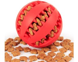 Paws and Claws - ROOD - Rubber Dental Massage bal - 6 cm doorsnee  - hondenspeelgoed - tandplak voorkomend