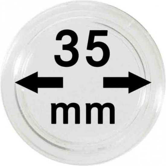 Afbeelding van het spel Lindner Hartberger muntcapsules Ø 35 mm (10x) voor penningen tokens capsules muntcapsule