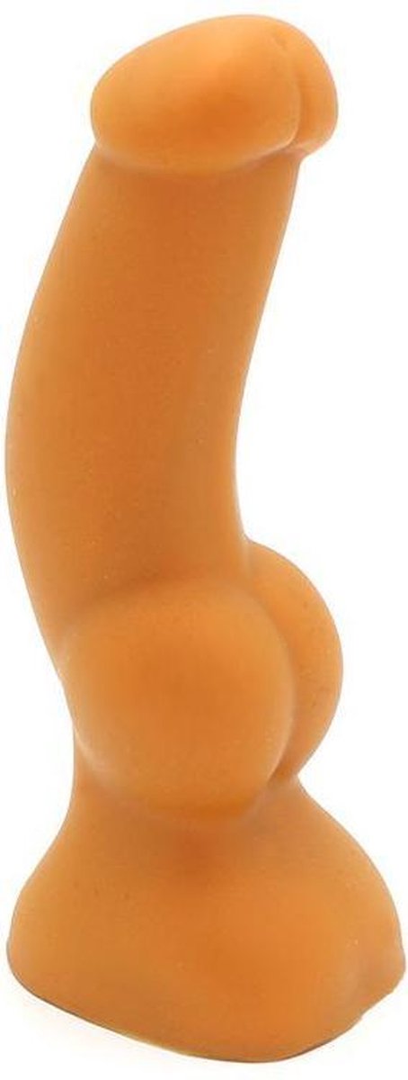 Gold Play - Soft Liquid Siliconen Anaal Dildo - Cock - Goud - Maat S