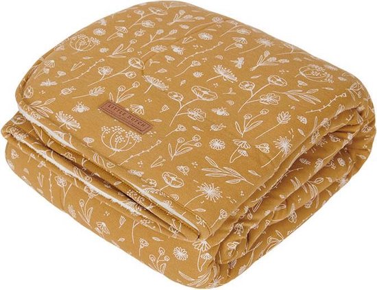 Little Dutch Wiegdeken Wild Flowers Ochre 70 x 100 cm