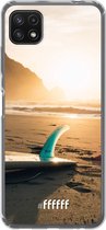 6F hoesje - geschikt voor Samsung Galaxy A22 5G -  Transparant TPU Case - Sunset Surf #ffffff
