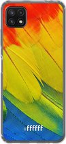 6F hoesje - geschikt voor Samsung Galaxy A22 5G -  Transparant TPU Case - Macaw Hues #ffffff