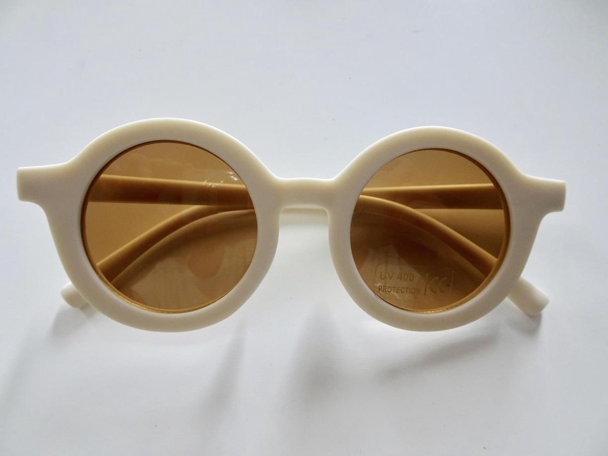 Kinderzonnebril - zonnebril - Peuter - UV400 filter - creme rond