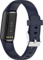 YONO Siliconen Bandje geschikt voor Fitbit Luxe - Donkerblauw - Large