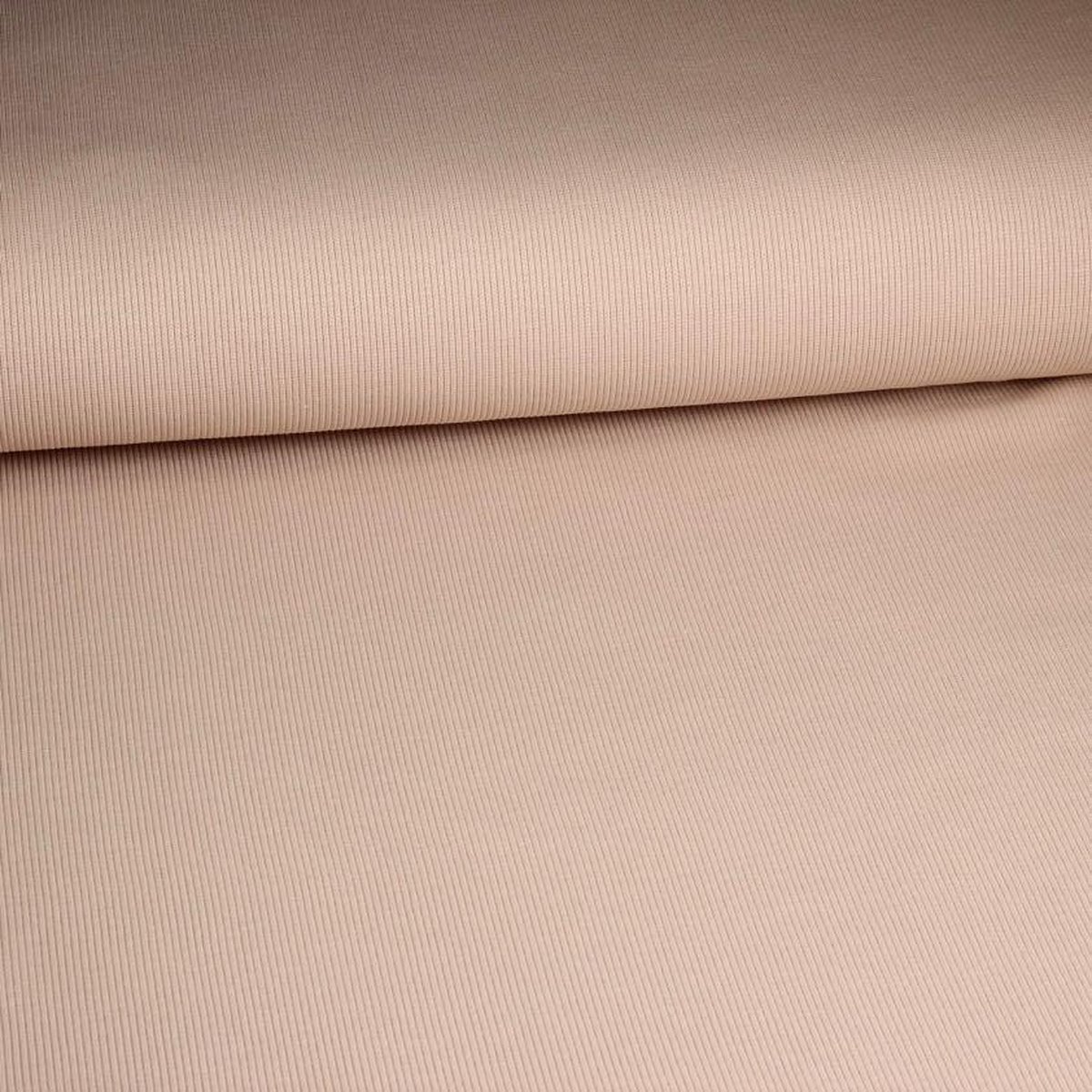 Rib jersey katoen beige 2,5 meter