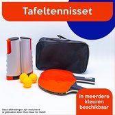 Tafeltennisset "Grijs/Rood" - Uitschuifbaar Tafeltennisnet - Pingpong Set - Tafeltennis Net - Tafeltennistafel