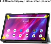 Tablet hoes geschikt voor Lenovo Tab K10 (10.3 Inch) - Tri-Fold Book Case - Eenhoorn