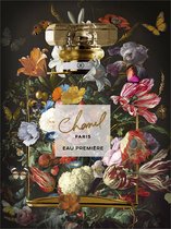 Glasschilderij - Chanel Vlinders - 60 x 80 cm