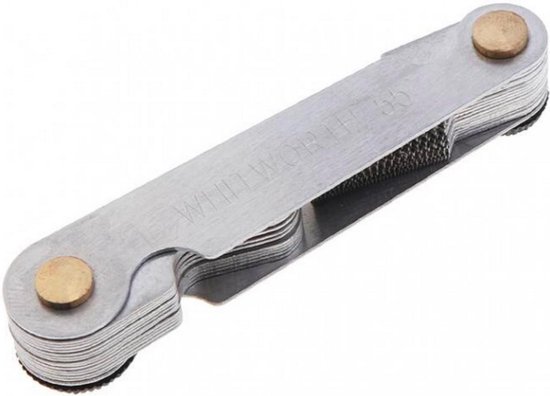 KINDLUME Schroefdraadmeter, 52-delige schroefdraadtester voor moeren en bouten, schroefdraadmeter metrisch inch (28 SAE & 24 metrisch), van staal, set met opbergkoffer voor autowerkplaats en industrie KINDLUME Schroefdraadmeter, 52-delige schroefdraadtester voor moeren en bouten, schroefdraadmeter metrisch inch (28 SAE & 24 metrisch), van staal, set met opbergkoffer voor autowerkplaats en industrie