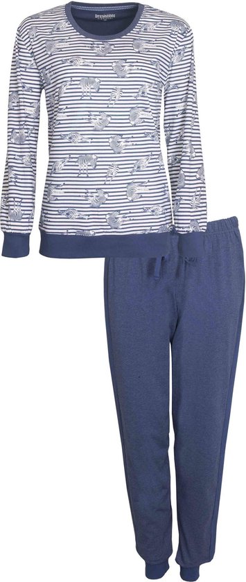 Irresistible dames pyjama Zebra Blue  -  - Blauw