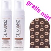 St.Moriz Professional Tanning Mousse Medium 200ml 2 pak + GRATIS Tanning Mitt