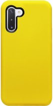 - ADEL Siliconen Back Cover Softcase Hoesje Geschikt voor Samsung Galaxy Note 10 Plus - Geel