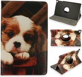 Samsung Galaxy Tab A7 Lite 8.7 inch Hoes - Draaibare Tablet Case Met Print - Puppy