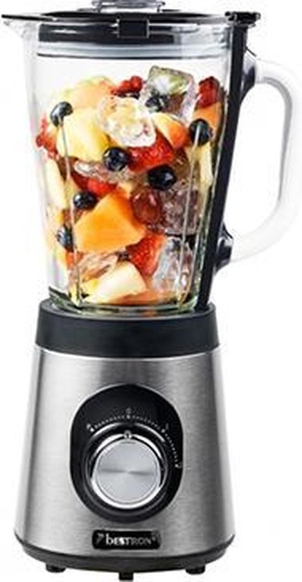 Bestron Blender 500W - 1,5 Liter Glazen Beker, Koper Design | Geschikt Voor Ijs En Smoothies