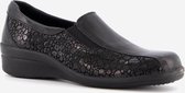 Natuform leren dames lak instappers - Zwart - Maat 38 - Echt leer - Uitneembare zool