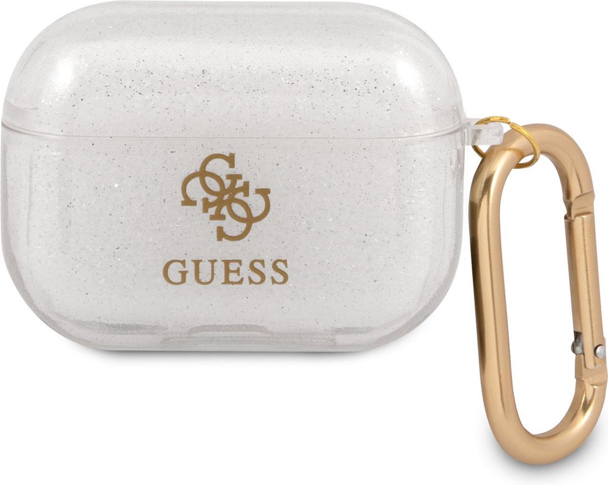 Guess TPU Glitter Case AirPods Pro Transparant