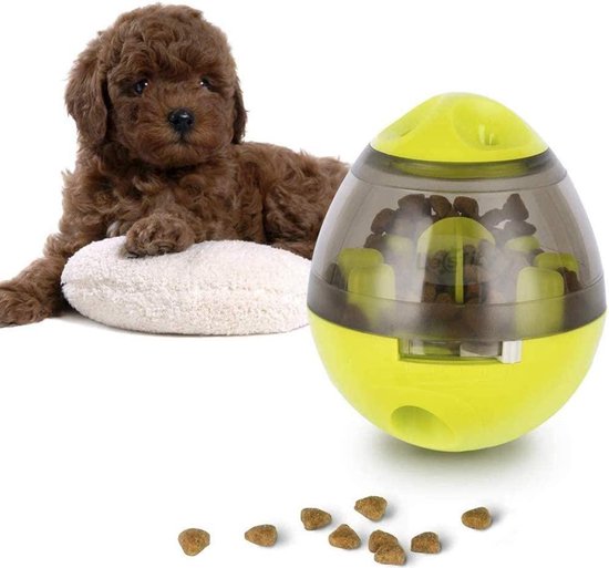 ALUELY - Hondenspeelgoed - Interactieve voeding Training Puppy - trainingsbal - Speelbal om te leren - bal met snoepjes- voedings dispenser - intelligentie bal voor honden honden en katten - Snoepjesbal - Grappige puzzel Kauwende voedselbal (groen)