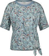CYELL PAISLEY ELEGANCE Dames Pyjamashirt Korte Mouw - Paisley Blauw - Maat 40