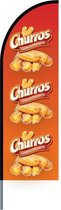 Beachflag - Churros - Beachflag inclusief mast - Horecavlaggen.nl