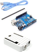 Arduino Uno + behuizing wit