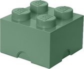 LEGO Opbergbox - Brick 4 - Zand Groen - 6 L - 25 cm x 25 cm x 18 cm - Kunststof