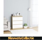LUXE Dressoir - Spaanplaat - Sonoma eiken wit - Hoekkast - Decoratie - Opbergkast - Luxe - Nieuwste Collectie