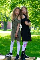 Kinderpanty -Fashion- Yes/NO -Grijs- Maat 134/140